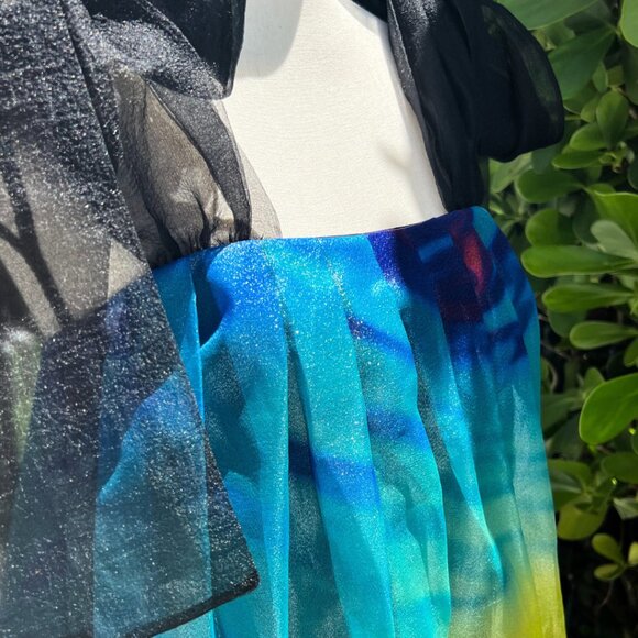 PASKAL Printed Rainbow Bubble Dress Gown Bow Straps S Pride - Picture 12 of 16